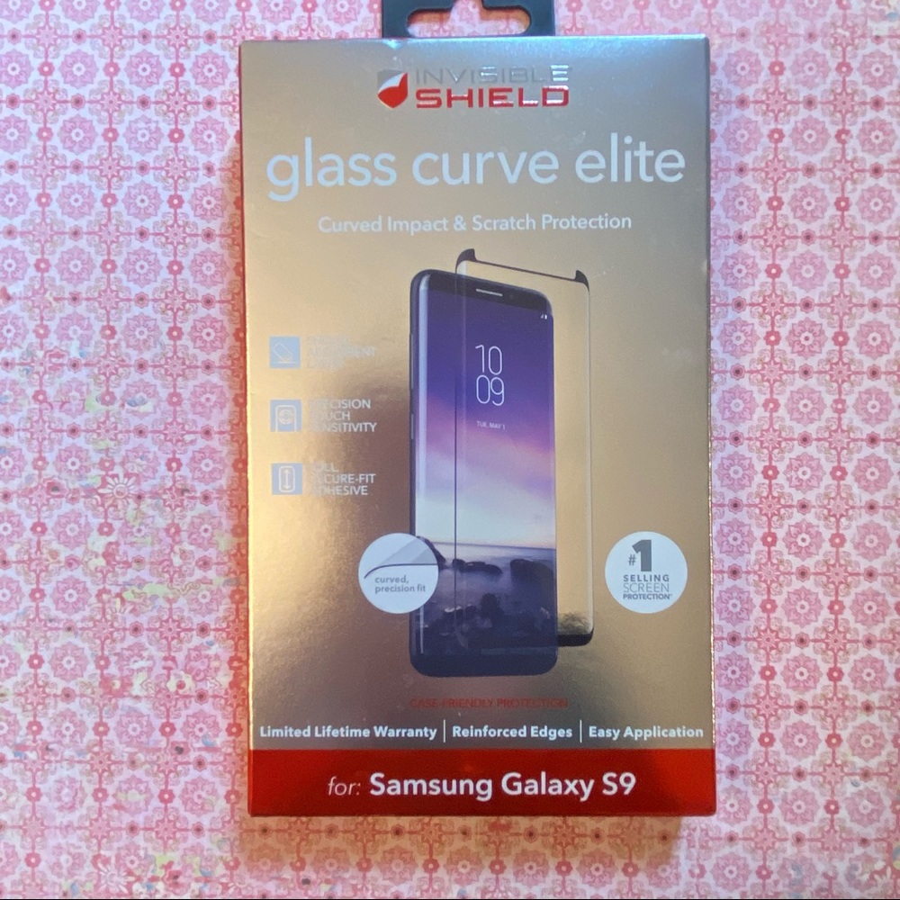 Zagg Invisible Shield Glass Curve Elite Screen Protector for Samsung Galaxy S9